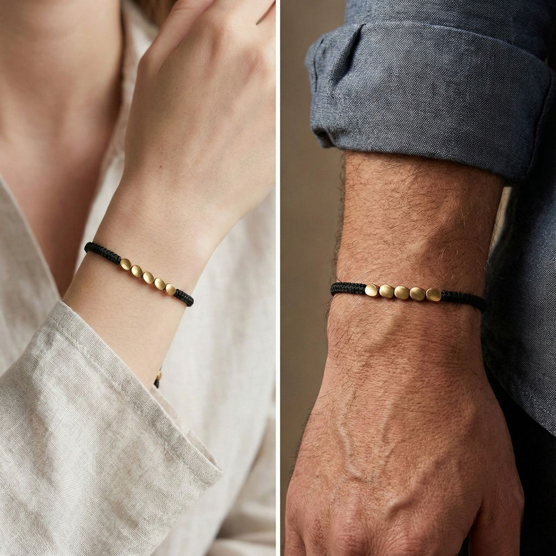 snut negru cu margele norocoase din cupru 2026