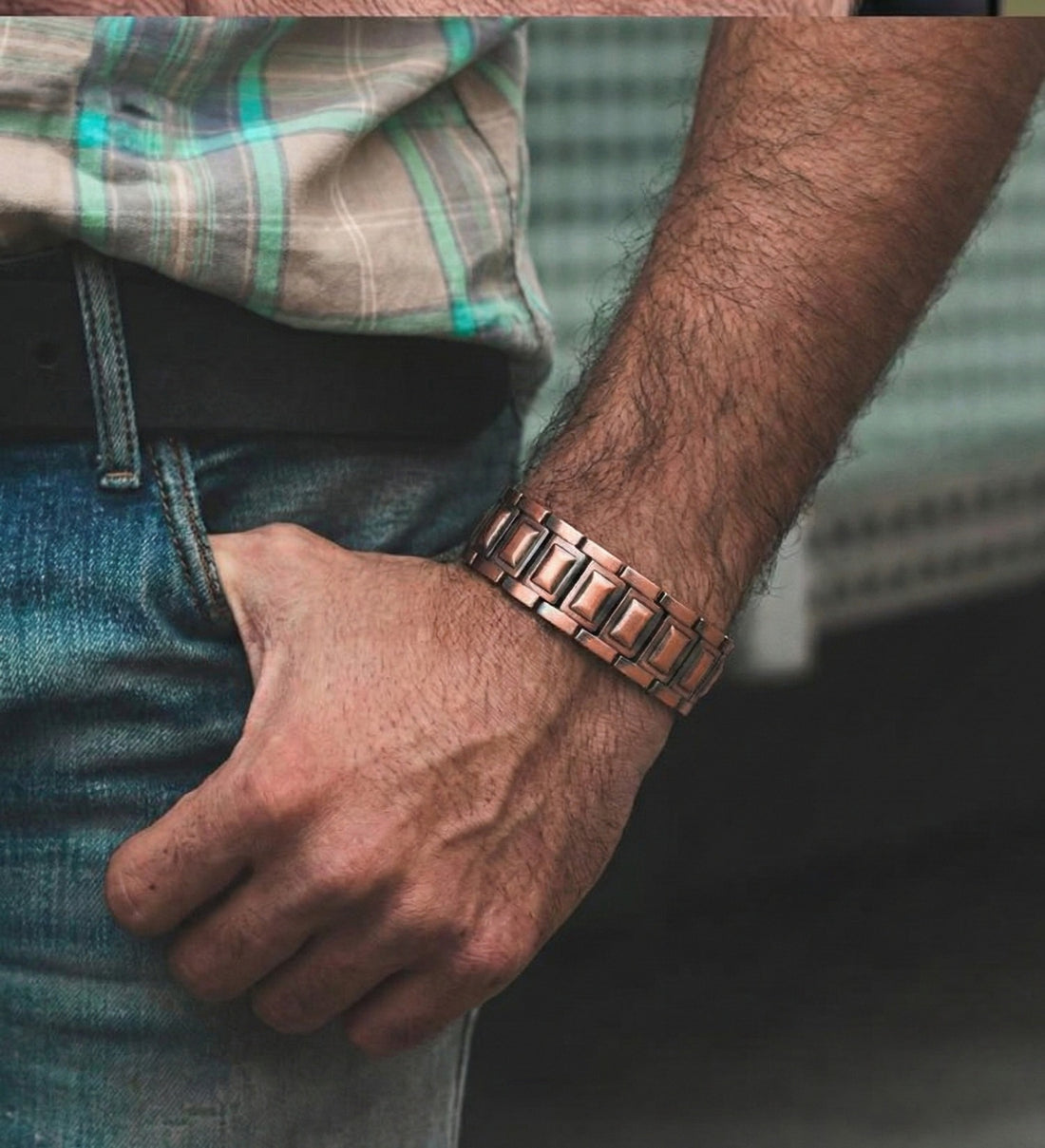 bratara din cupru pentru barbati, cu magneti integrati