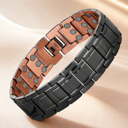 Brățară Bărbați din Cupru „Terra Magnetic Black” – 51 Magneți