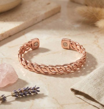 Brățară Cupru Pur "Venus Infinity" cu 2 magneti, Ajustabilă, Dama